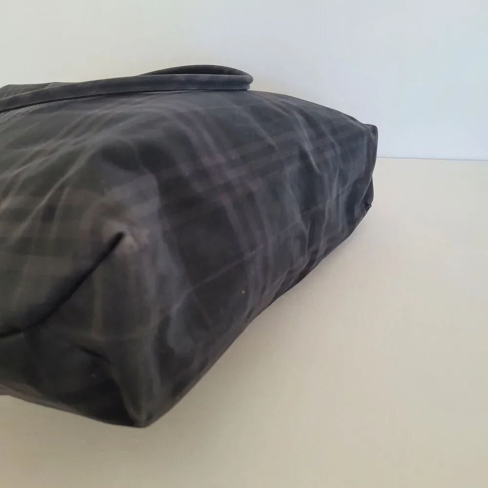 BURBERRY BLUE LABEL Tote Handbag Purse Bag Canvas Medium‎ Nova Check Black Pink